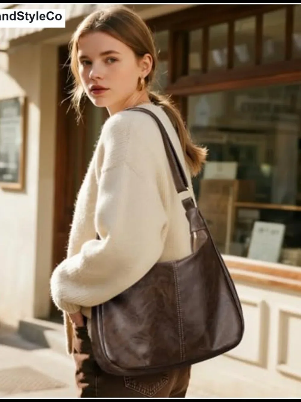 Sightor Hobo Bag Women Leather Slouchy Shoulder Purse